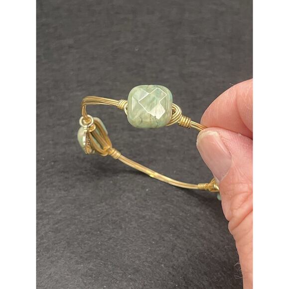 (3) Bourbon And Boweties Gold Tone Bangle Bracelets With Glass Stones SEE PICS - Picture 8 of 12